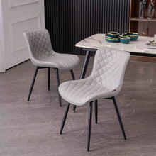 Kidol & Shellder Dining Chairs Set of 2 Black Living Room Chairs PU Upholstered Desk Chair,Loads Up to 300lbs,3 Mins Quick Assembly