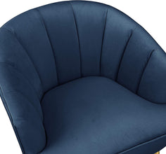 Morden Fort Velvet Barrel Club Chair Accent Armchair with Golden Legs , White