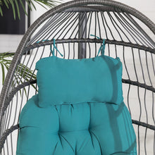 Walker Edison Carmel Modern Rattan Hanging Egg Swing Chair