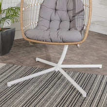 Walker Edison Carmel Modern Rattan Hanging Egg Swing Chair