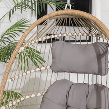 Walker Edison Carmel Modern Rattan Hanging Egg Swing Chair
