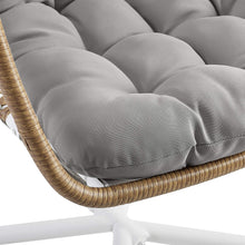 Walker Edison Carmel Modern Rattan Hanging Egg Swing Chair