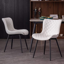 Kidol & Shellder Dining Chairs Set of 2 Black Living Room Chairs PU Upholstered Desk Chair,Loads Up to 300lbs,3 Mins Quick Assembly