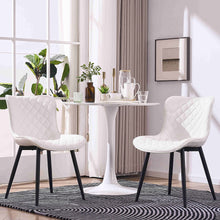 Kidol & Shellder Dining Chairs Set of 2 Black Living Room Chairs PU Upholstered Desk Chair,Loads Up to 300lbs,3 Mins Quick Assembly