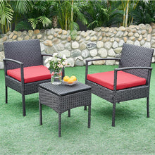 MOOWIND Balcony Furniture Front Porch Bistro,Conversation Set Rattan Wicker