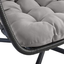 Walker Edison Carmel Modern Rattan Hanging Egg Swing Chair