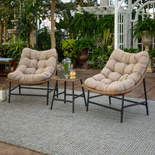 Walker Edison Carmel Modern Rattan Hanging Egg Swing Chair