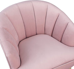 Morden Fort Velvet Barrel Club Chair Accent Armchair with Golden Legs , White