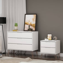 Manhattan Comfort Rockefeller 3 Drawer Dresser and 2 Drawer Nightstand