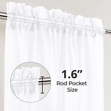 Utopia Bedding Sheer Curtains White 2 Panels Set Rod Pocket Drapes