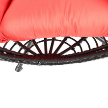 OVERDRIVE Lovely Swing Egg Chair with Stand, High-Quality Modern Design, 37.4x37.4x76.77 (Red)