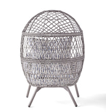 Better Homes & Gardens Kid's Ventura Outdoor Stationary Wicker Woven Egg Chair, Gray
