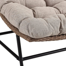 Walker Edison Carmel Modern Rattan Hanging Egg Swing Chair