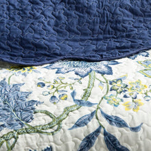 Porcelain/Blue Microfiber Reversible Farmhouse