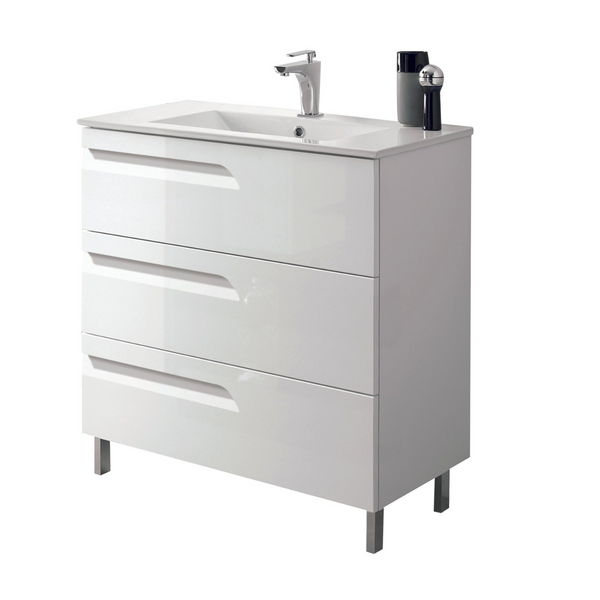 Eviva Joy White Freestanding 28 Inch Bathroom Vanity