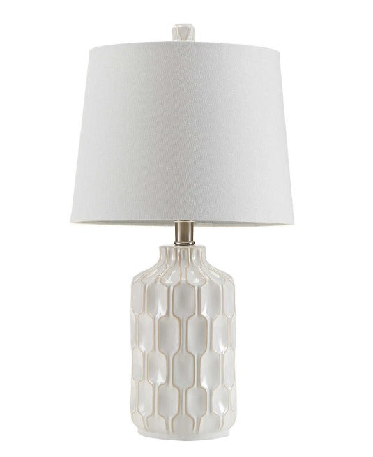 INK+IVY® Contour Table Lamp in Ivory