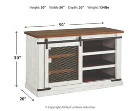 Signature Design by Ashley Wystfield Farmhouse TV Stand Fits TVs up to 48