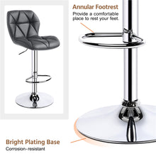 Alden Design Modern Adjustable Faux Leather Swivel Bar Stool Armless, 2pcs, Gray