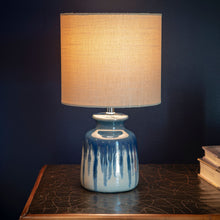 Better Homes & Gardens Ceramic Table Lamp, Ombre Blue Drip Glaze Finish