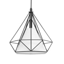 Industrial 3-Lights Pendant Light Fixture, Metal Cage Pendant Lighting Black, E27 Socket Vintage Cage Hanging Ceiling Lamp, Industrial Lighting Fixture for Kitchen Home Lighting (Cage Pendant Light)