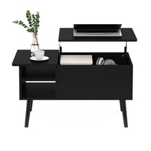 Furinno Jensen Lift Top Coffee Table With Wooden Leg, Americano