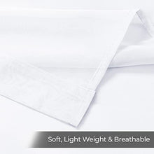 Utopia Bedding Sheer Curtains White 2 Panels Set Rod Pocket Drapes