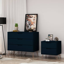 Manhattan Comfort Rockefeller 3 Drawer Dresser and 2 Drawer Nightstand