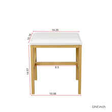 UBesGoo Vanity Table Set with Lighted Mirror, Makeup Table with Drawers, Dressing Vanity Tables, Dresser Desk for Girls, Women, White