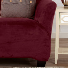 Great Bay Home Stretch Velvet-Plush Washable Sofa Slipcover