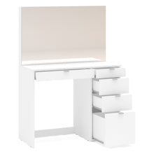 Polifurniture Linden Modern Vanity Desk, White Finish