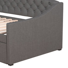 Zoey Tufted Upholstered Twin Daybed With Trundle by Hillsdale Living Essentials, Charcoal