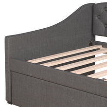 Zoey Tufted Upholstered Twin Daybed With Trundle by Hillsdale Living Essentials, Charcoal