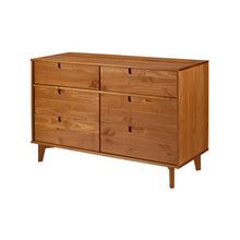 Desert Fields Sonoma 6-Drawer Solid Wood Dresser, Caramel