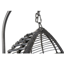 OVERDRIVE Lovely Swing Egg Chair with Stand, High-Quality Modern Design, 37.4x37.4x76.77 (Red)