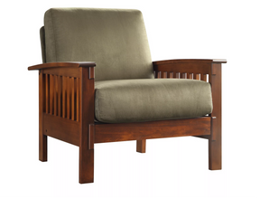 iNSPIRE Q® Brixton Mission Arm Chair in Olive