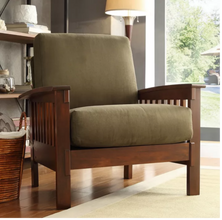 iNSPIRE Q® Brixton Mission Arm Chair in Olive