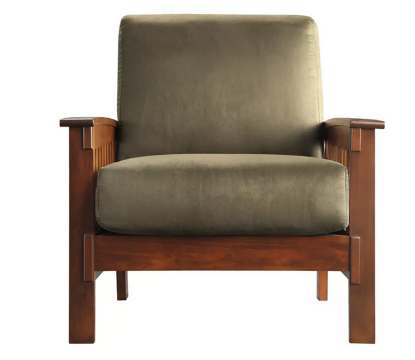 iNSPIRE Q® Brixton Mission Arm Chair in Olive