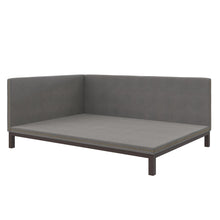 Bellamy Studios Mid Century Upholstered Modern Daybed, Full Size, Gray Linen