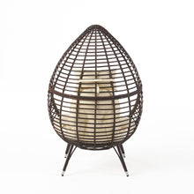 Noble House Melton Cushion Resin Wicker Outdoor Lounge Chair - Brown