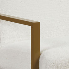 Ember Interiors Silas Modern Lounge Chair with Arms, Cream Fabric
