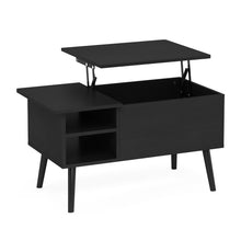Furinno Jensen Lift Top Coffee Table With Wooden Leg, Americano