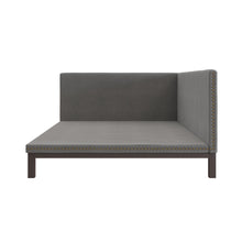 Bellamy Studios Mid Century Upholstered Modern Daybed, Full Size, Gray Linen