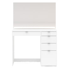 Polifurniture Linden Modern Vanity Desk, White Finish