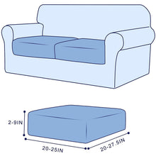 Subrtex  2-Piece Stretch Separate Sofa Cushion Cover Elastic Slipcover Khaki