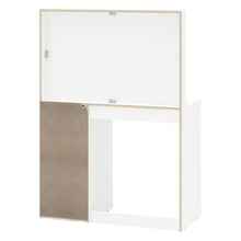 Polifurniture Linden Modern Vanity Desk, White Finish