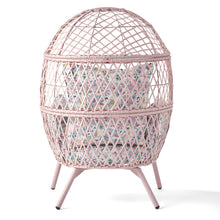 Better Homes & Gardens Kid's Ventura Outdoor Pink Wicker Stationary Egg Chair