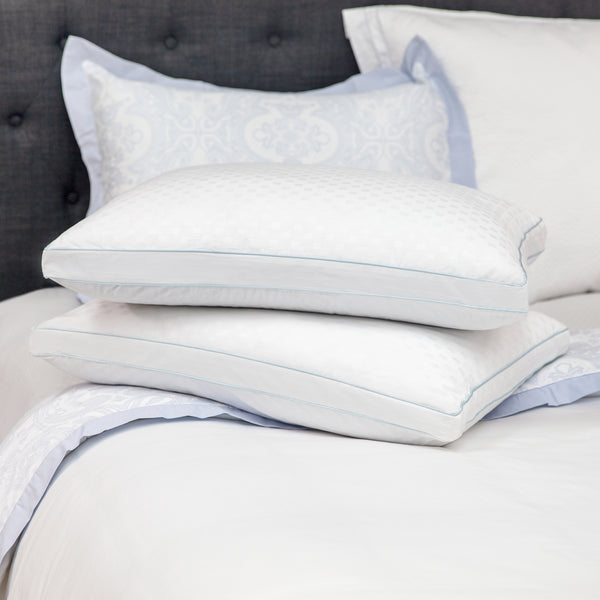 SensorPEDIC Luxury Dual Comfort Reversible Standard Bed Pillow with 400 Thread Count Cotton Cover - 2 Pack