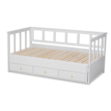 Baxton Studio Kendra Modern and Contemporary White Finished Expandable Twin Size to King Size Daybed with Storage Drawers