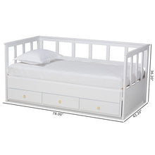 Baxton Studio Kendra Modern and Contemporary White Finished Expandable Twin Size to King Size Daybed with Storage Drawers