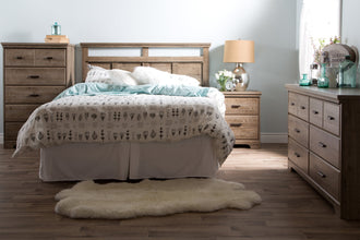 South Shore Versa 6 - Drawer Dresser and 2 - Drawer Nightstand, Weathered Oak